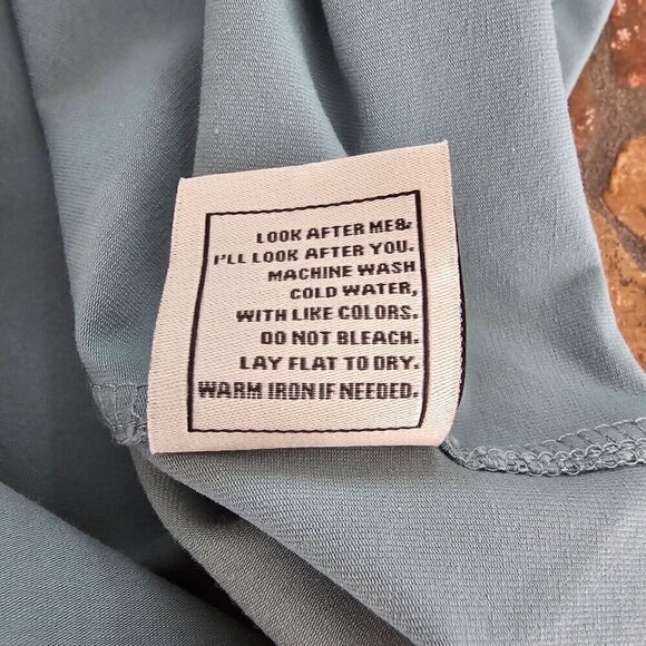 Swet Tailor Men's Light Blue Green Heavy Long Sleeve Button-Up Shirt Size Large - Picture 5 of 9